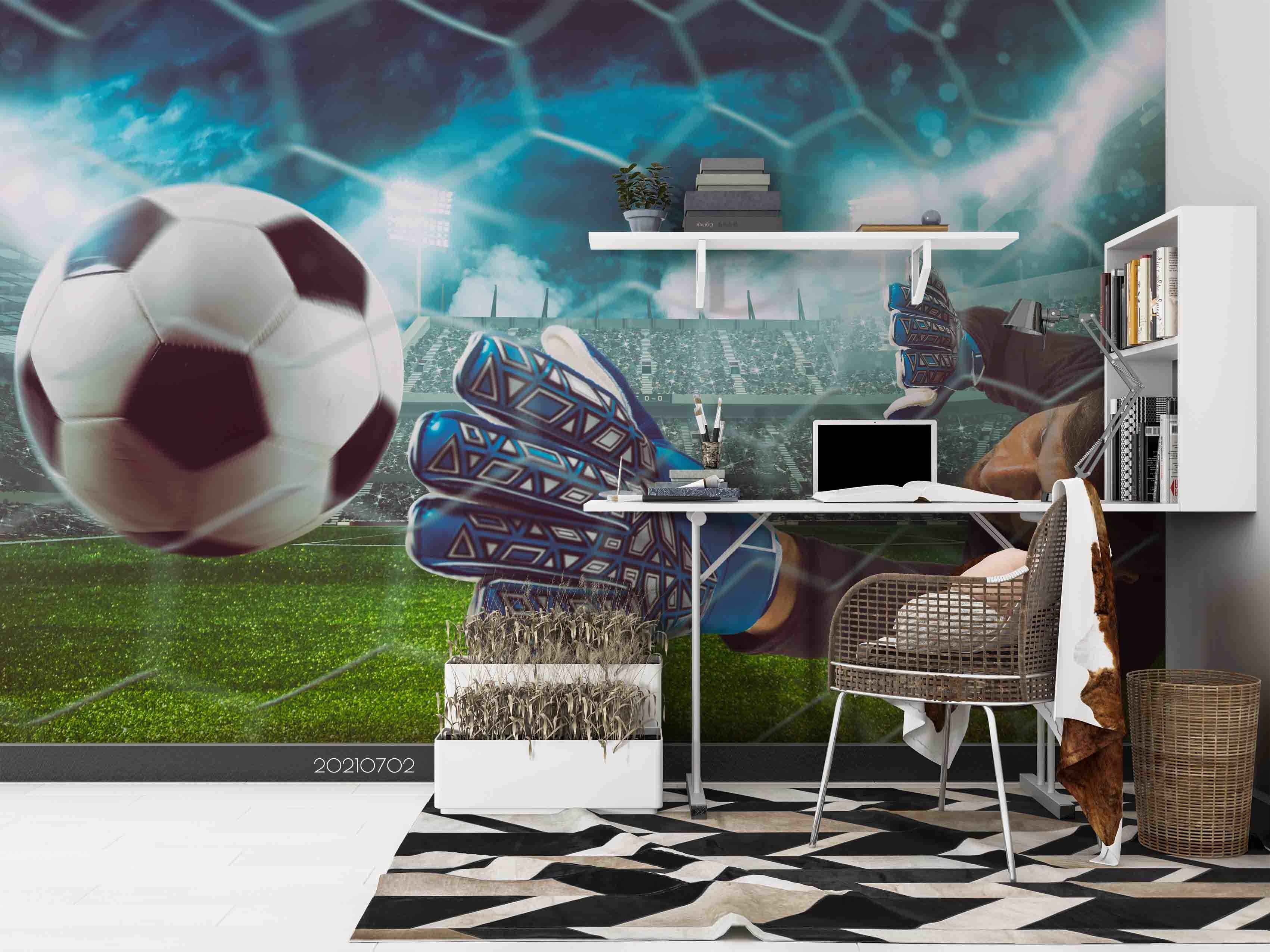3D Football Championship Wall Mural Wallpaper LQH 227- Jess Art Decoration