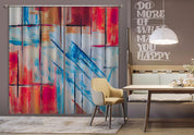 3D Abstract Graffiti Colored Geometric Art Curtains and Drapes GD 733- Jess Art Decoration