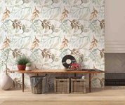 3D Hand Drawn Leaves Plant Pattern Wall Mural Wallpaper LXL- Jess Art Decoration