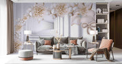 3D Stereo Floral Pearl Deep Loby Wall Mural Wallpaper SWW5097- Jess Art Decoration