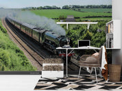 3D Green Forest Train Railroad Track Wall Mural Wallpaper LQH 257- Jess Art Decoration