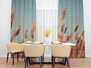 3D Golden Reed Blue Sky Curtains and Drapes GD 19- Jess Art Decoration