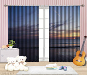 3D Sky Beach Nature Landscape Curtains and Drapes LQH 20- Jess Art Decoration