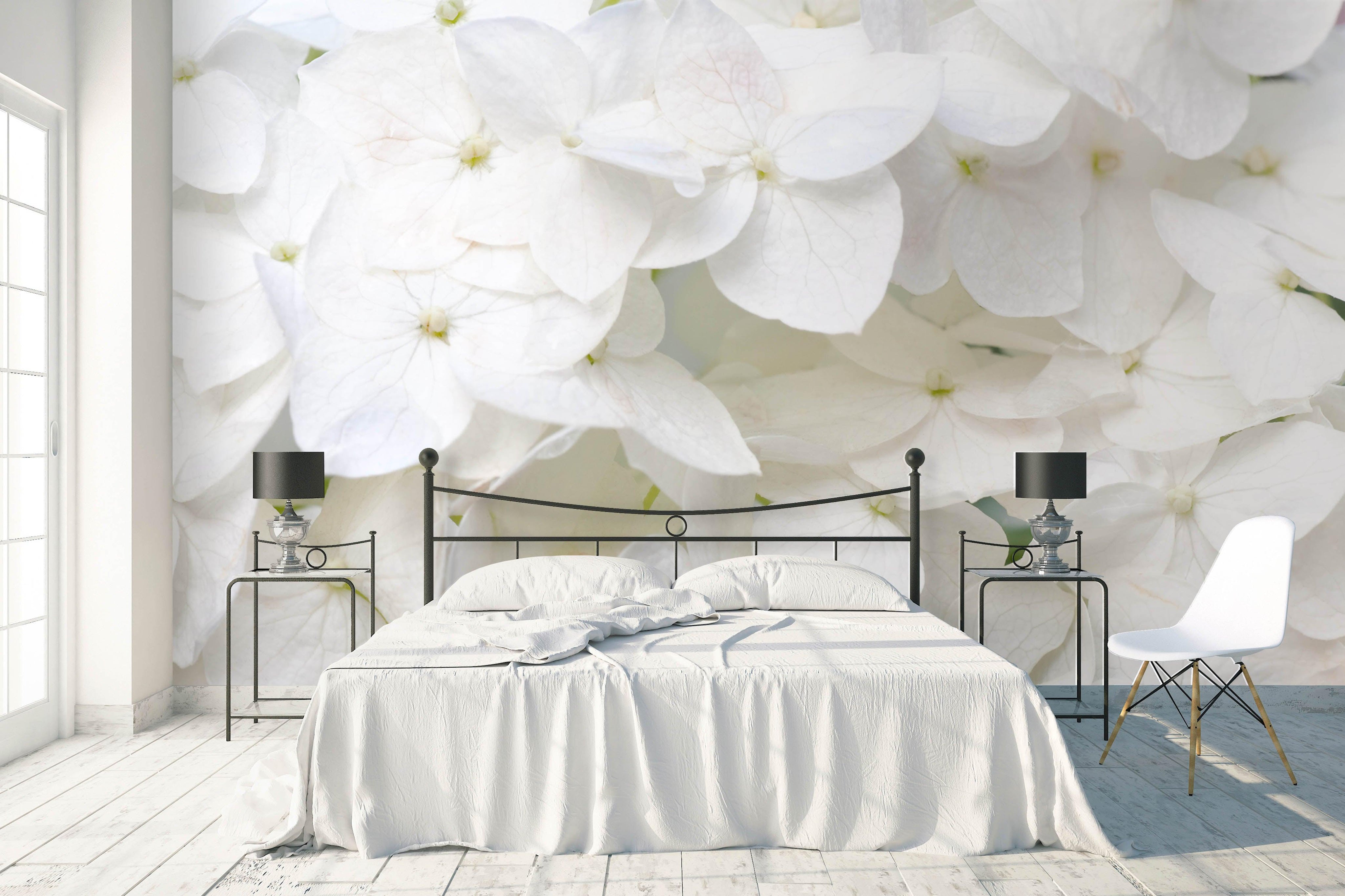 3D white floral petal wall mural wallpaper 36- Jess Art Decoration