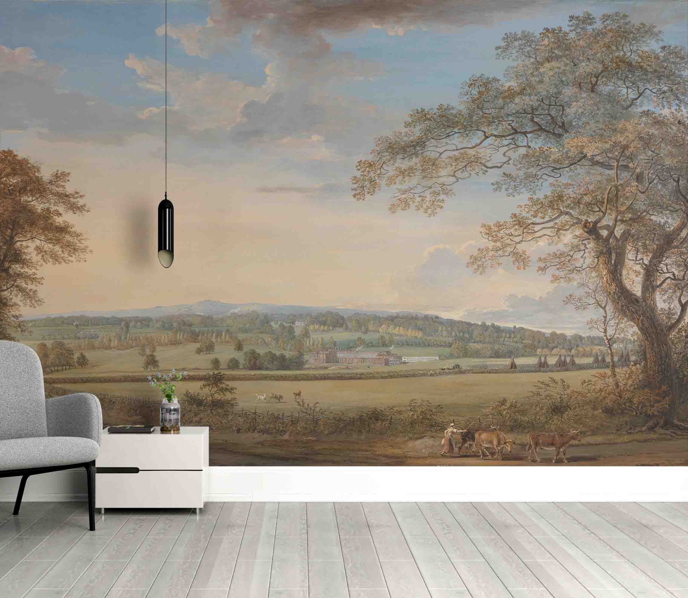 3D Landscape Oil Painting Vintage Boxley Hill Wall Mural Wallpaper JN 1- Jess Art Decoration