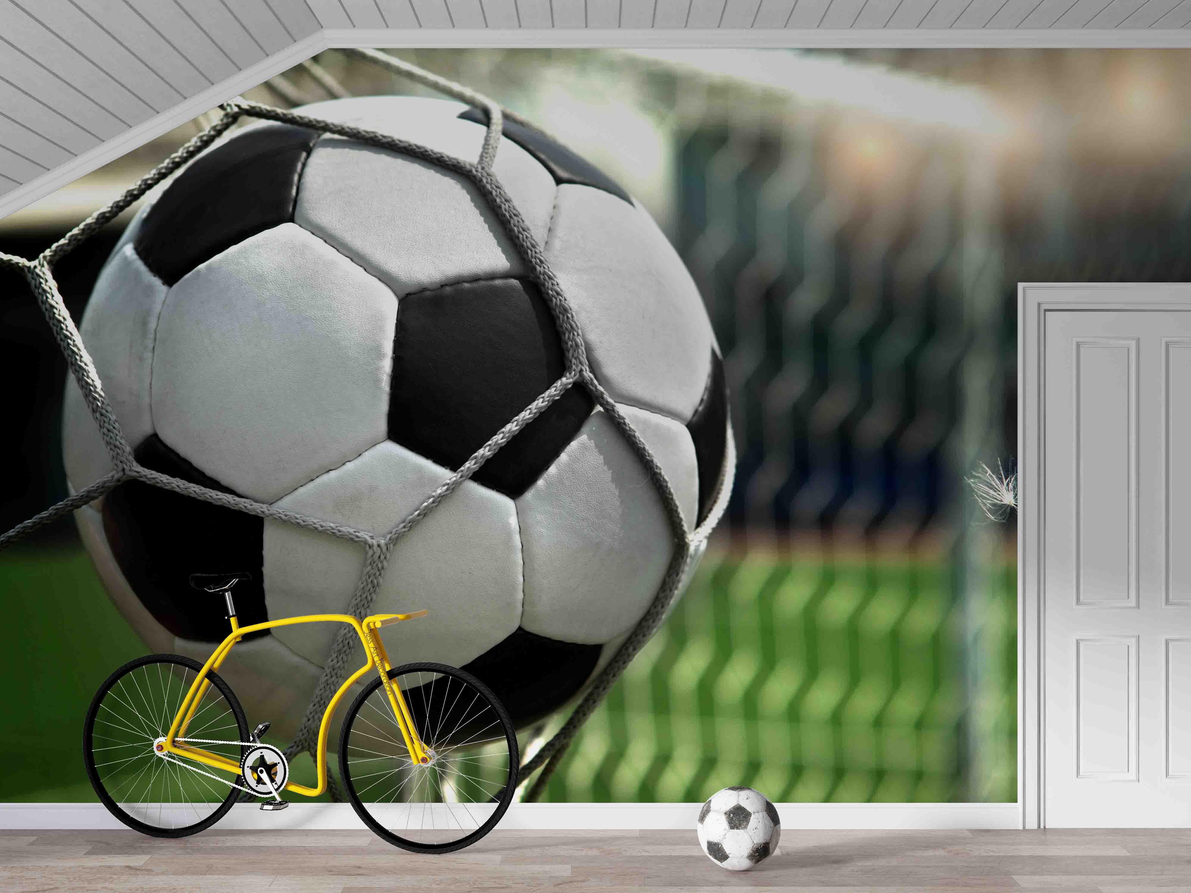 3D Football Field Goal Wall Mural Wallpaper  sww 14- Jess Art Decoration
