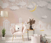 3D Northern Europe Hand-painted Starry Sky Building Wall Mural Wallpaper SWW2456- Jess Art Decoration