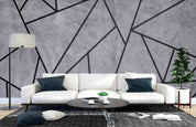 3D Abstract Grey Geometric Marble Wall Mural Wallpaper LQH 244- Jess Art Decoration