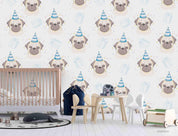 3D Cartoon Cute Pug Wall Mural Wallpaper LXL 332- Jess Art Decoration