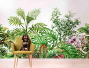 3D Tropic Plant Leaves Wall Mural Wallpaper SWW 192- Jess Art Decoration