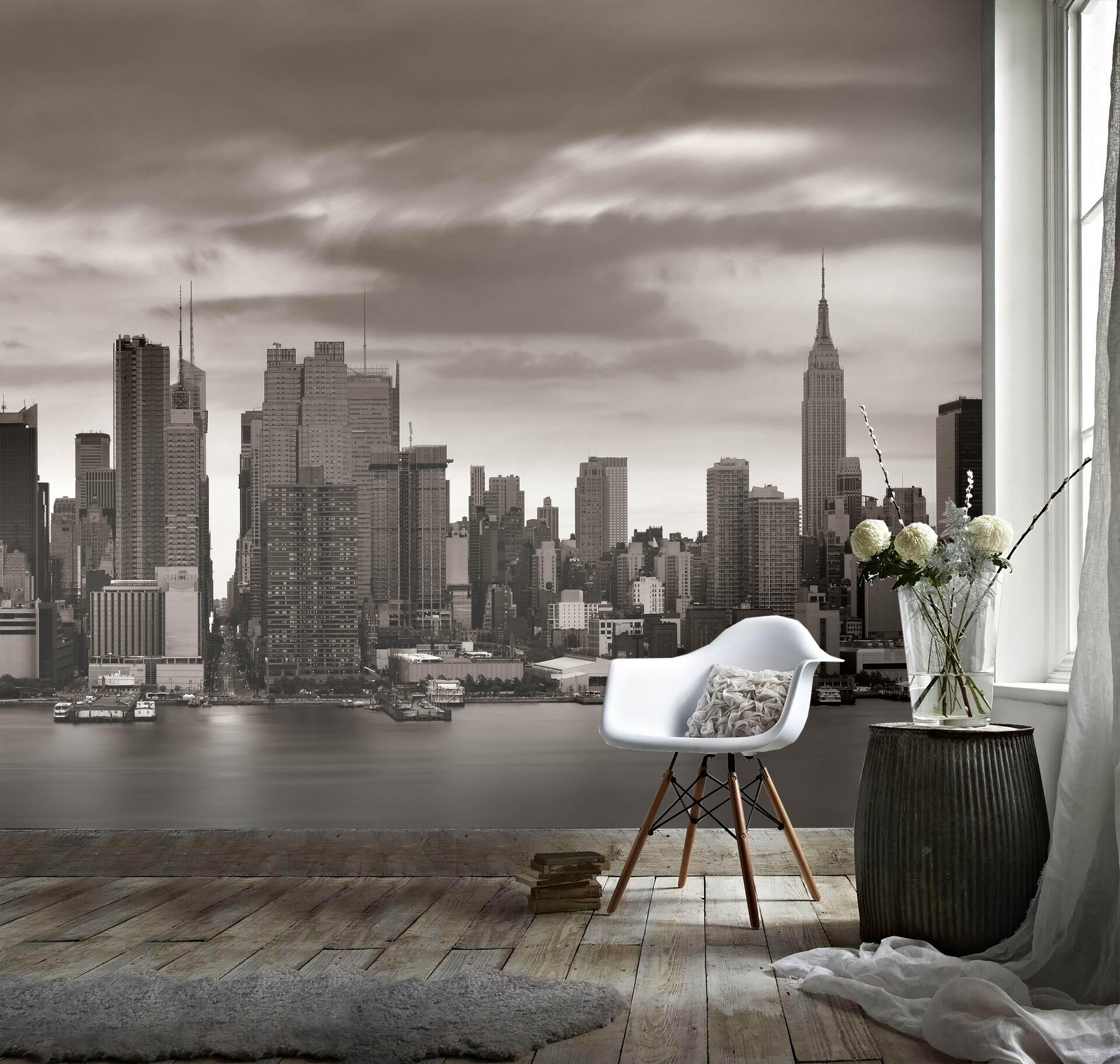 3D Black White City Wall Mural Wallpaper 50- Jess Art Decoration
