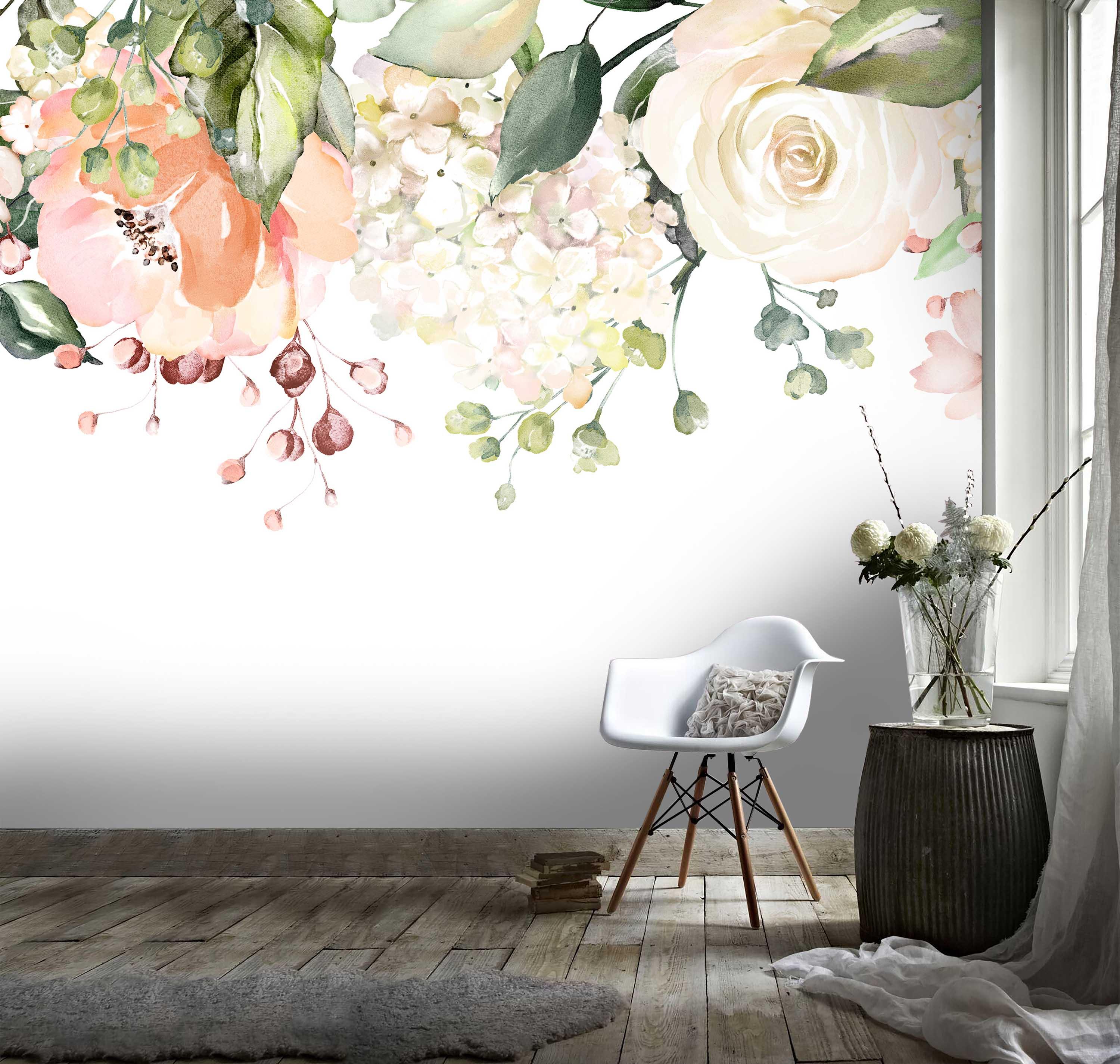 3D Colored Flowers  Wall Mural Wallpaper 41- Jess Art Decoration