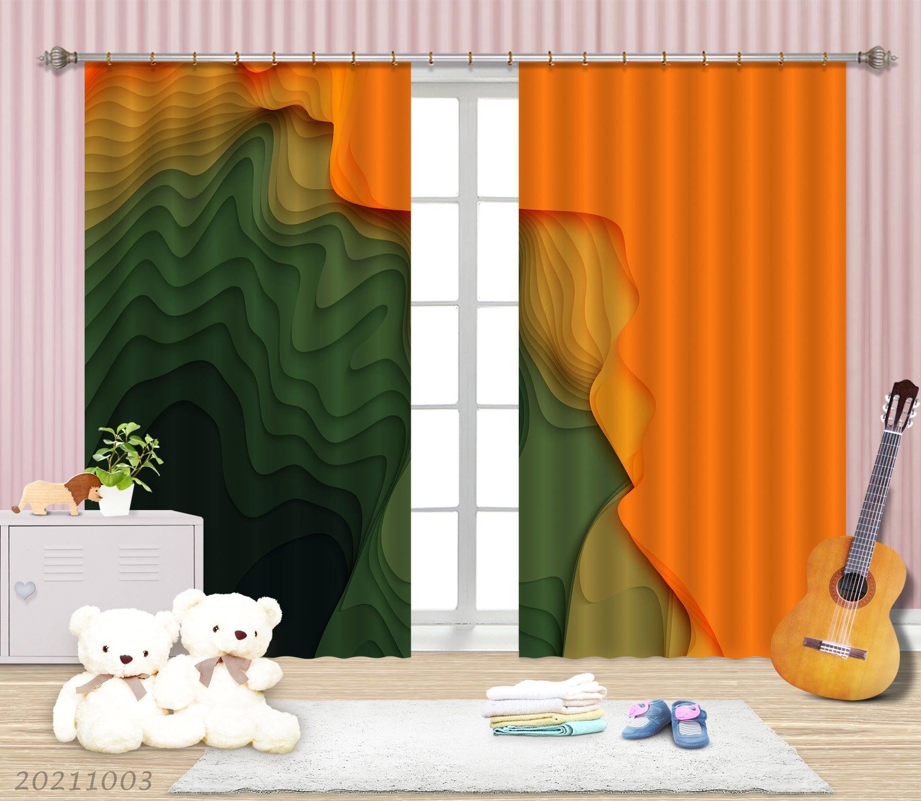 3D Abstract Art Background Curtains and Drapes LQH 171- Jess Art Decoration