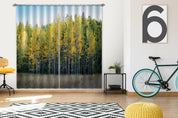 3D Woods Yellow Leaf Meadow Landscape Curtains and Drapes GD 2721- Jess Art Decoration