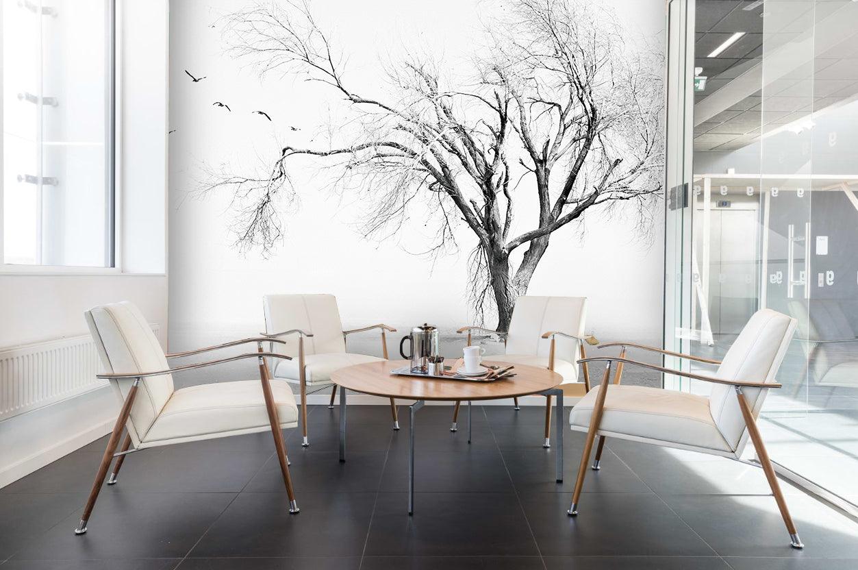 3D Sketch Fog Withered Trees Wall Mural Wallpaper 15- Jess Art Decoration