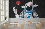 3D Cartoon Astronaut Space cartoon astronaut space mural wall mural wallpaper for kids room - view 4