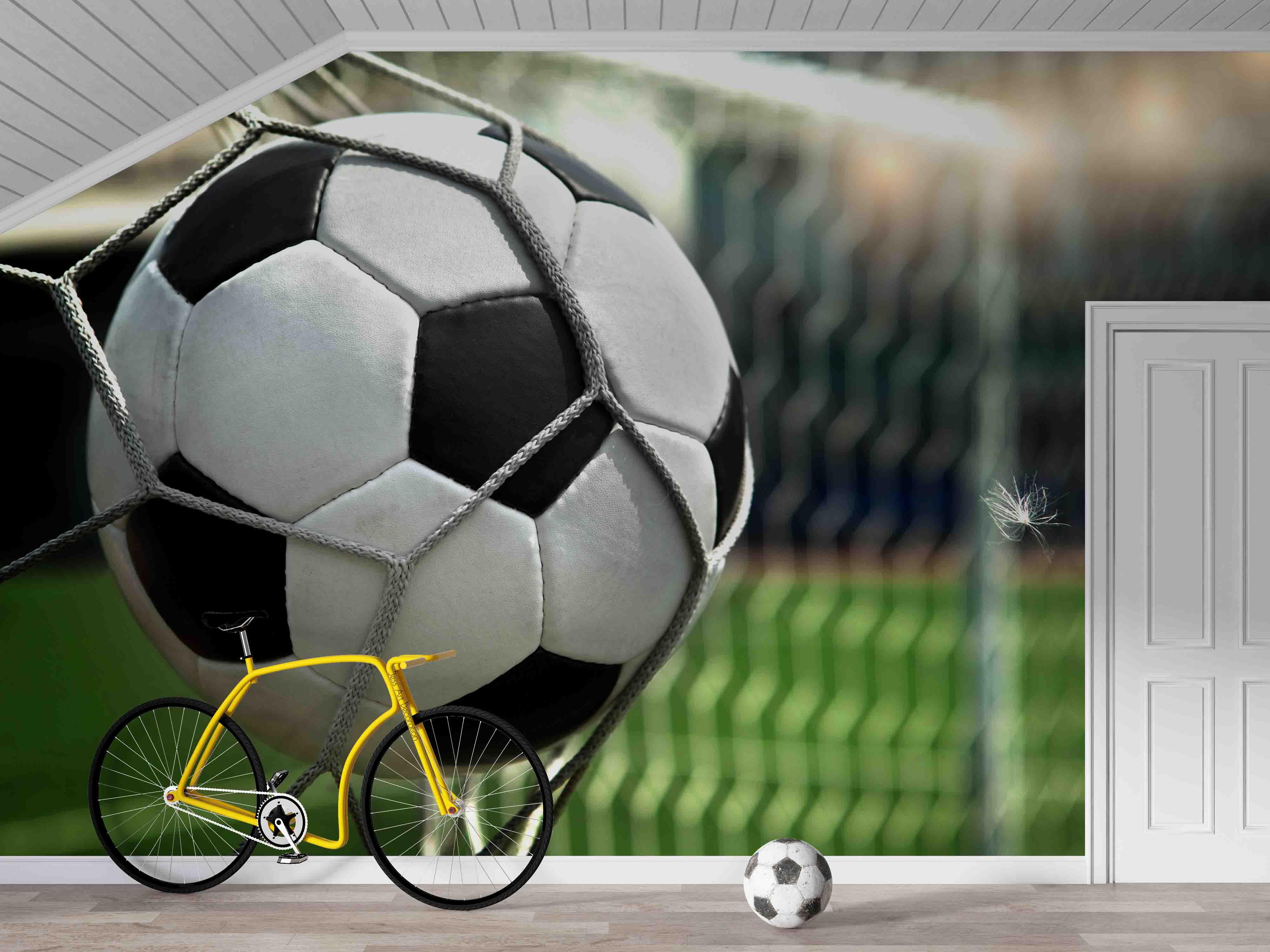 3D Football Net Pattern Wall Mural Wallpaper GD 2916- Jess Art Decoration