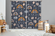 3D Rainbow Floral Pattern Curtains and Drapes LQH 29- Jess Art Decoration