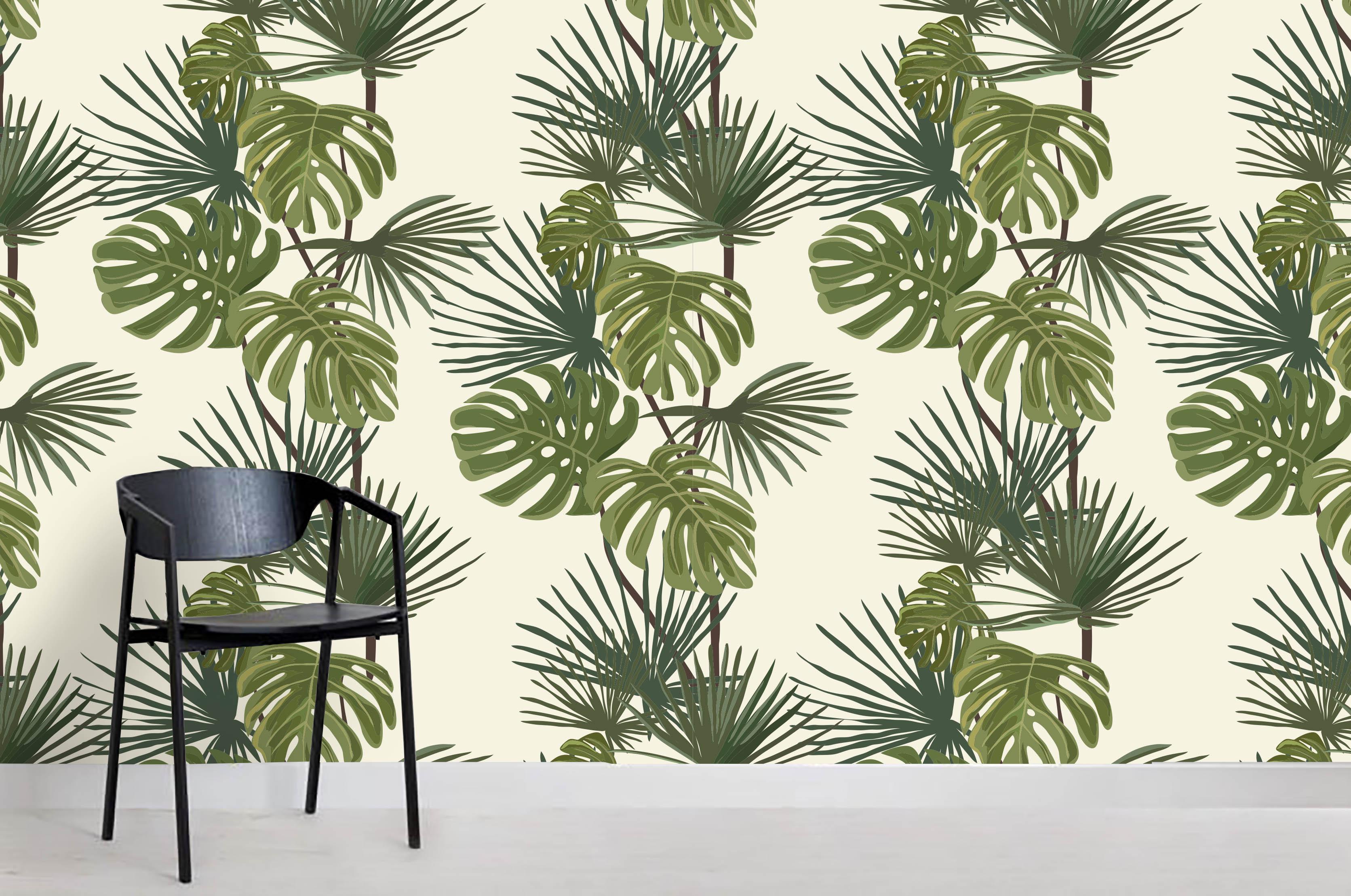 3D Green Plant Leaves Background Wall Mural Wallpaper 35- Jess Art Decoration