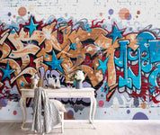3D Graffiti Wall Mural Wallpaper 251- Jess Art Decoration