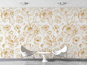 3D Hand Drawn Floral Plant Leaves Pattern Wall Mural Wallpaper LXL- Jess Art Decoration