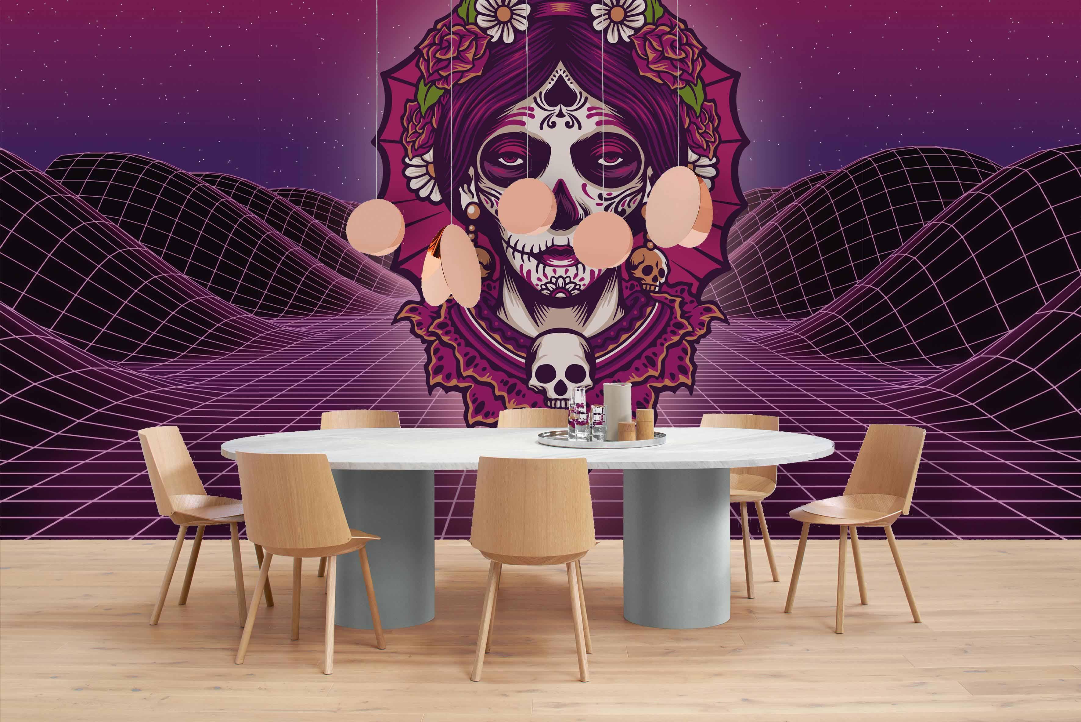 3D Skull Mountain Wall Mural Wallpaper 22- Jess Art Decoration