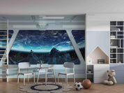 3D Space Capsule Earth Meteorite Wall Mural Wallpaper GD 4689- Jess Art Decoration