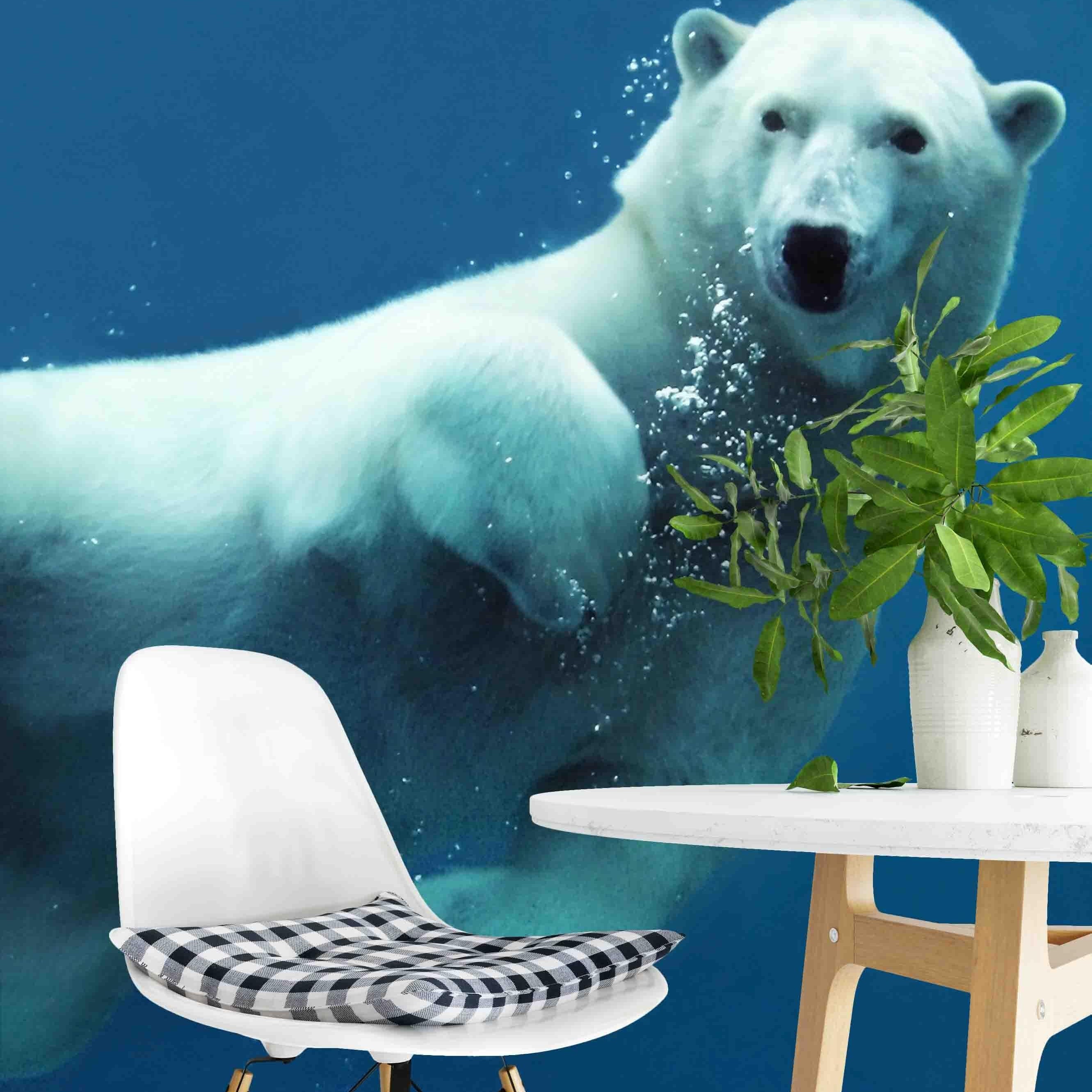 3D Polar Bear polar bear animal mural wall mural wallpaper for nursery - view 4