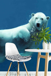 3D Polar Bear polar bear animal mural wall mural wallpaper for nursery - view 4