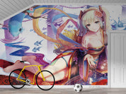 3D Anime Girl Character colourful anime girl character mural wall mural wallpaper for teen room - view 3