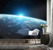 3D Blue Earth Cosmic Sunrise Wall Mural Wallpaper 147- Jess Art Decoration