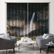 3D Landscape Mountain Rocky Waterfall Forest Curtains and Drapes GD 4253- Jess Art Decoration