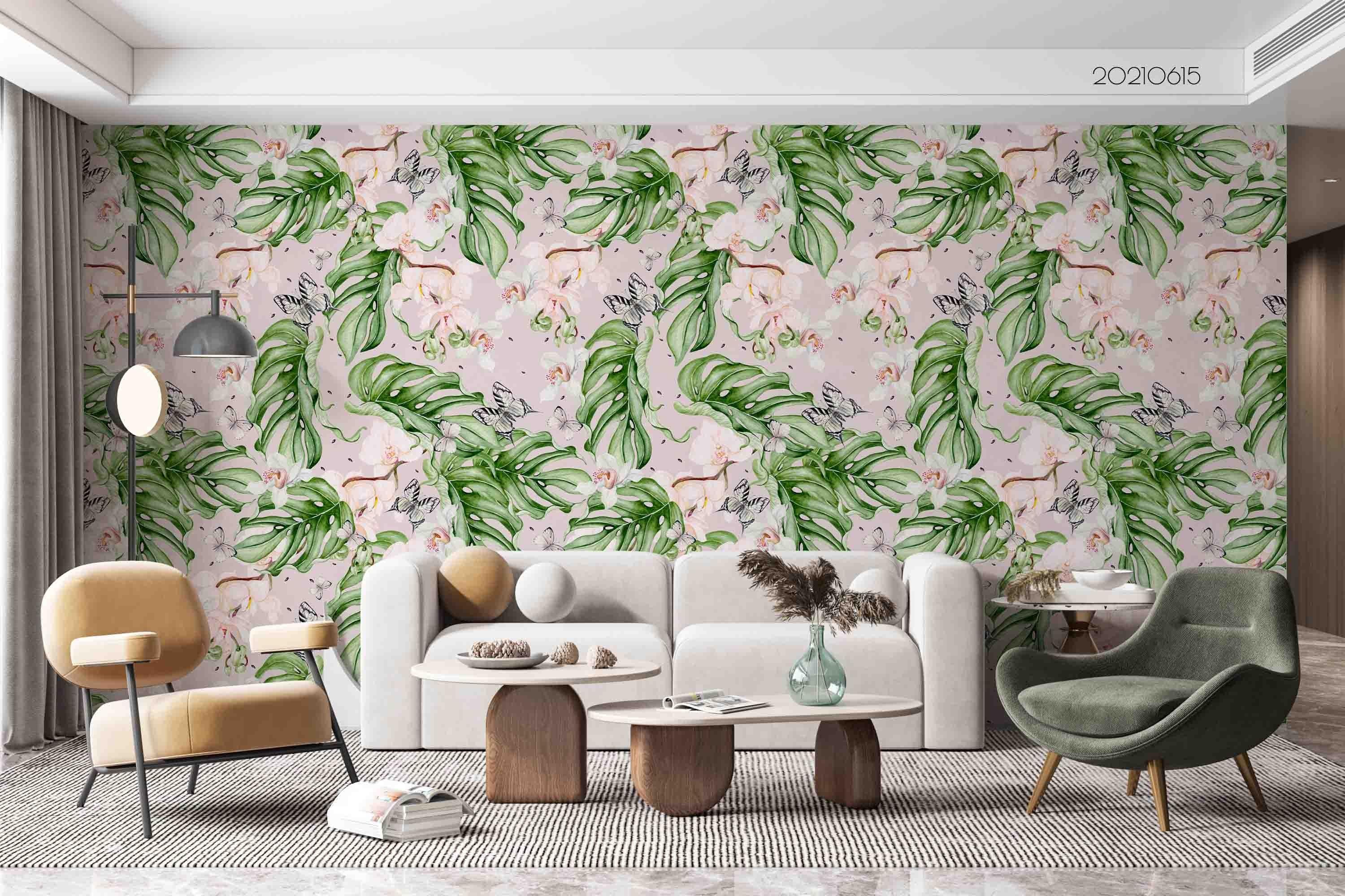 3D Wintage Floral Pattern Seamless Wall Mural Wallpaper SWW2451- Jess Art Decoration