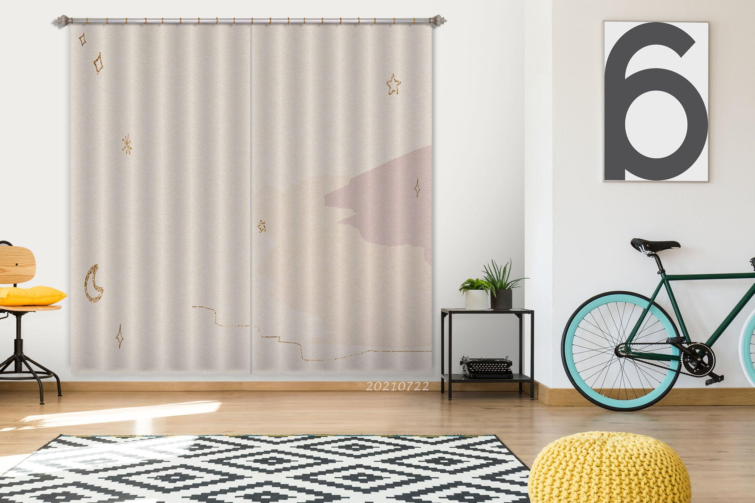 3D Abstract Graphic Curtains and Drapes LQH 462- Jess Art Decoration