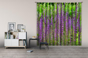 3D Plant Bloom Purple Lavender Flower Curtains and Drapes GD 2960- Jess Art Decoration