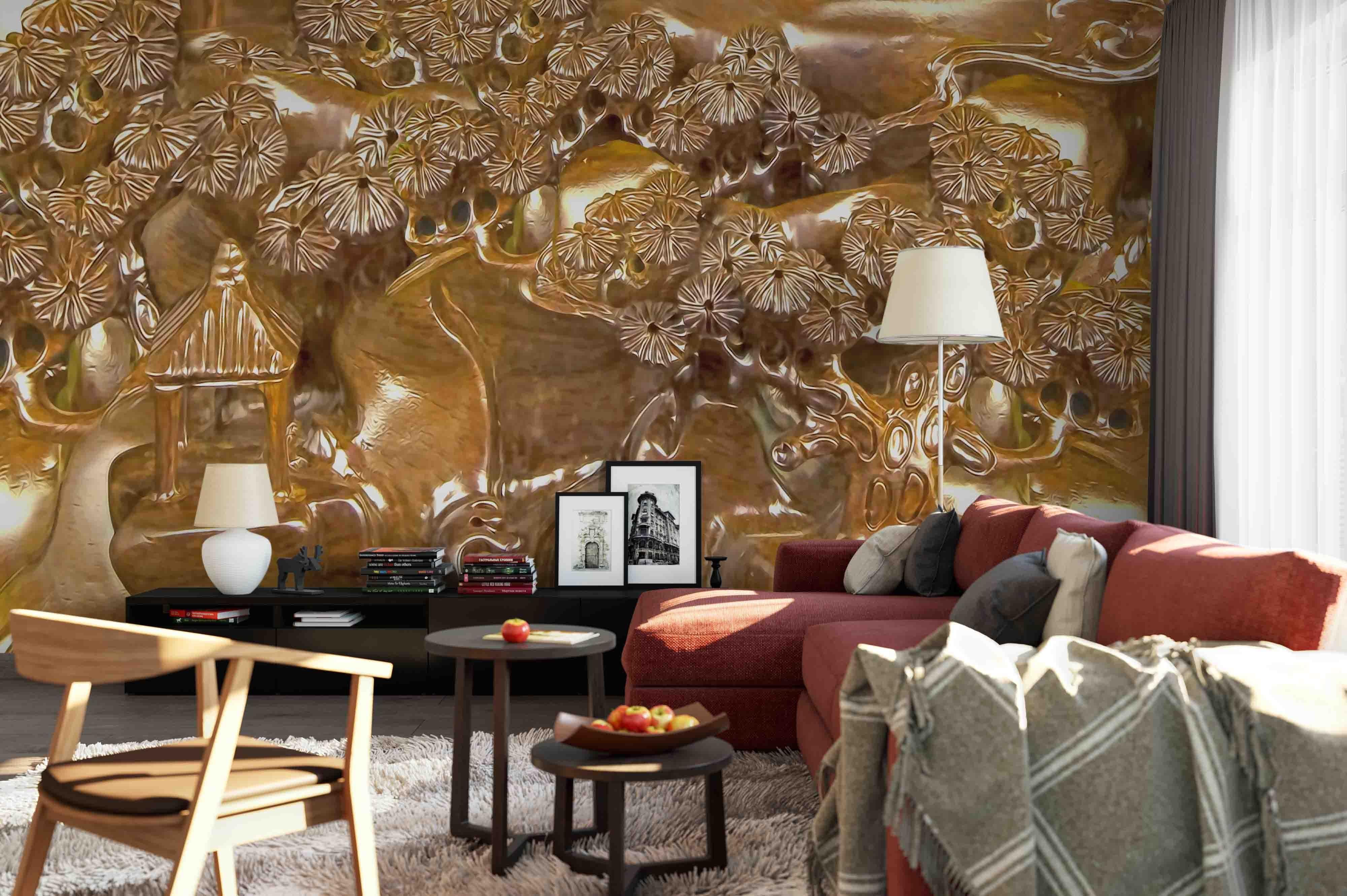 3D Emboss Floral Wall Mural Wallpaper 90- Jess Art Decoration