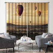 3D Mountain Forest Hot Air Balloon Curtains and Drapes GD 773- Jess Art Decoration