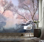 3D Snow Lake Forest Wall Mural Wallpaper 78- Jess Art Decoration