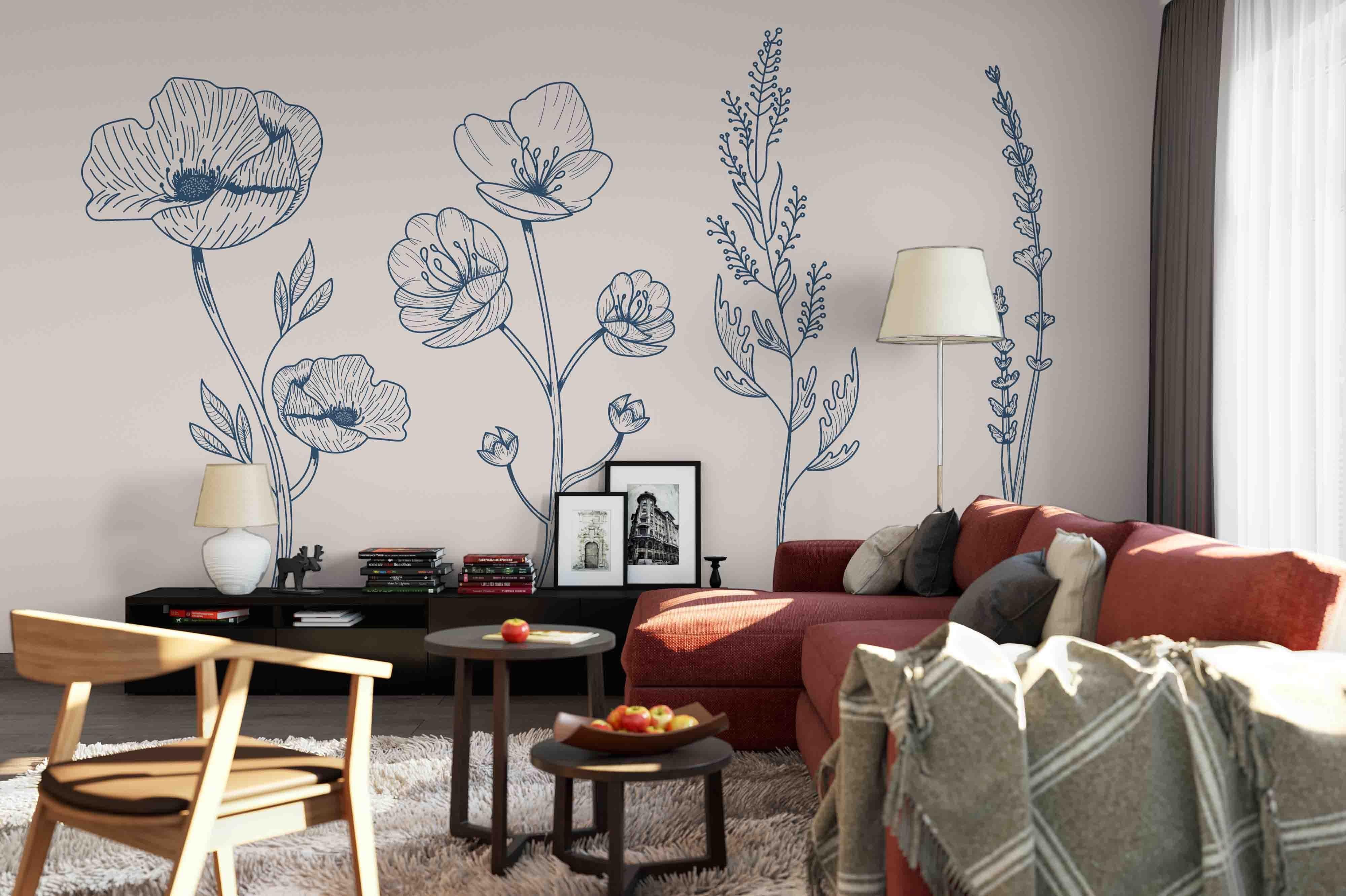 3D Blue Flower Texture Wall Mural Wallpaper 47- Jess Art Decoration