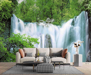 3D Landscape Waterfall Plant Wall Mural Wallpaper WJ 2134- Jess Art Decoration
