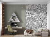 3D Cartoon Illustration Graffiti Wall Mural Wallpaper LQH 183- Jess Art Decoration