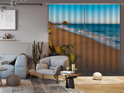 3D Sky Beach Nature Landscape Curtains and Drapes LQH 61- Jess Art Decoration