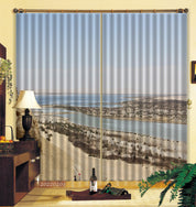 3D River Plant Sand Hill Scenery Curtains and Drapes GD 1268- Jess Art Decoration
