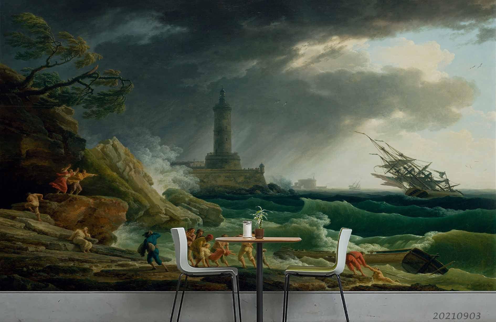 3D Landscape Oil Painting Wall Mural Wallpaper LQH 106- Jess Art Decoration