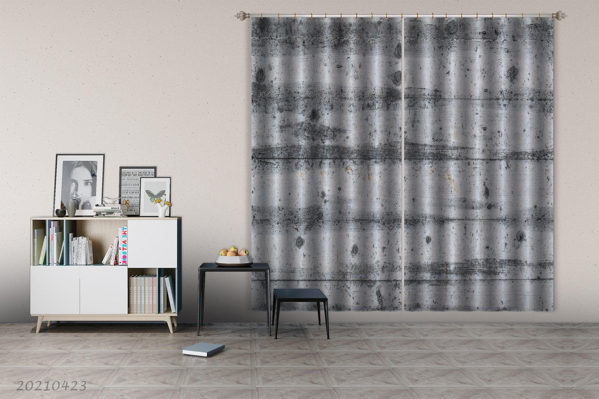 3D Abstract Black White Texture Curtains and Drapes GD 1321- Jess Art Decoration