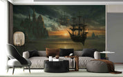 3D Fantasy Airship Landscape Wall Mural Wallpaper GD 400- Jess Art Decoration