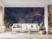 3D Abstract Marble Texture Dark Blue Wall Mural Wallpaper GD 92- Jess Art Decoration