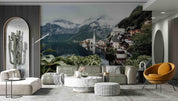 3D Shore Town Landscape Mountain Wall Mural Wallpaper SWW4998- Jess Art Decoration
