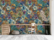 3D Vintage Floral Colorful Watercolor Wall Mural Wallpaper GD 4176- Jess Art Decoration