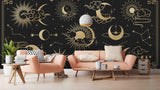 3D sun moon cloud totem wall mural wallpaper 52- Jess Art Decoration